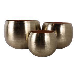 GLOVERTON SET OF 3 GOLD PLANTER 11 (IN) 7
