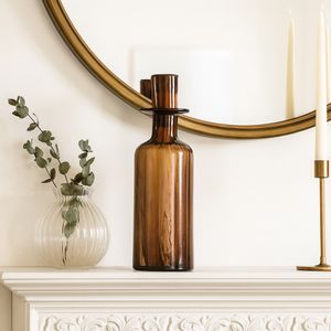 KANEVALE BROWN GLASS VASE 15 (IN) 11