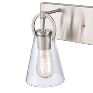 Harnell 23" Wide 3-Light Vanity Light - Brushed Nickel 6