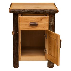 Hickory Log Enclosed End Table - Cinnamon 5