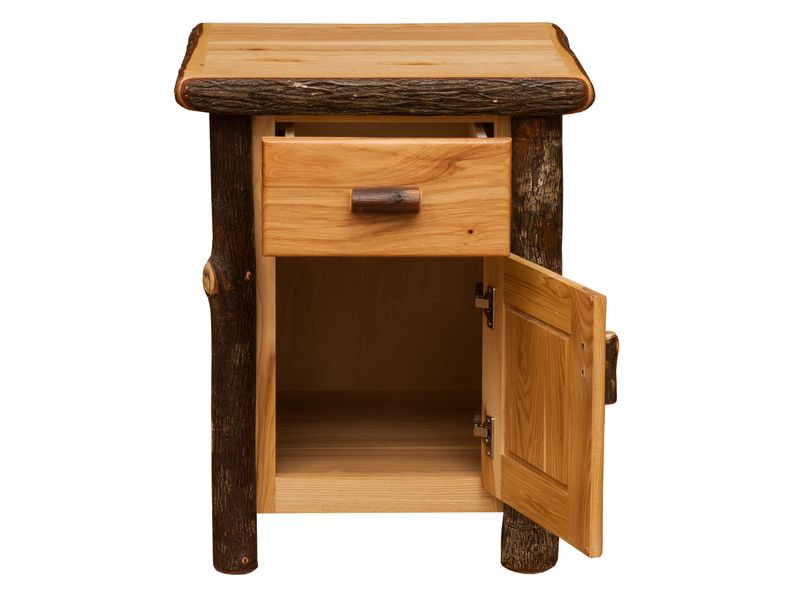 Hickory Log Enclosed End Table - Cinnamon 5