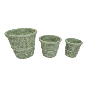 DORSETWELL SET OF 3 GREEN PLANTER 13 (IN) 3