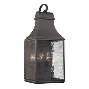 Forged Jefferson 27'' High 3-Light Outdoor Sconce - Charcoal 1