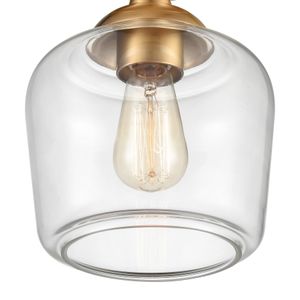 Agnes 8'' Wide 1-Light Semi Flush Mount - Satin Brass 5