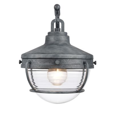 Eastport 12″ High 1-Light Outdoor Post Light - Aged Zinc