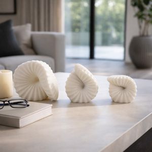 COLEMILL SET OF 3 WHITE DECOR 6 (IN) 12