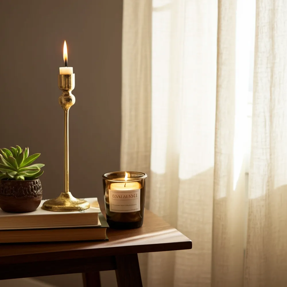 BAKERHAM GOLD CANDLE HOLDER 9 (IN)