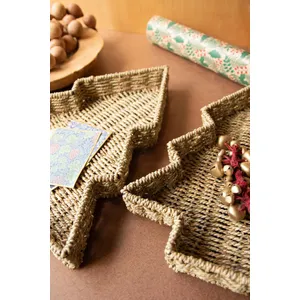 Set of 2 Woven Vine Christmas Tree Baskets 3