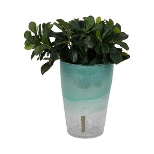 LUTHERLEY BLUE GLASS VASE 9 (IN) 3