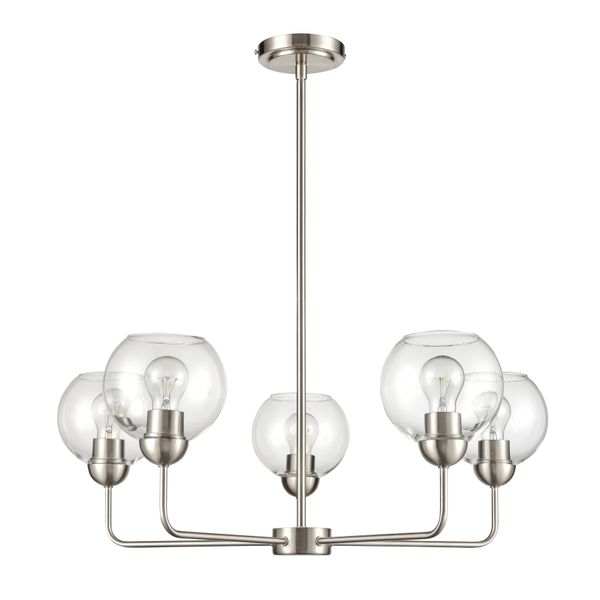 Astoria 28'' Wide 5-Light Chandelier - Brushed Nickel