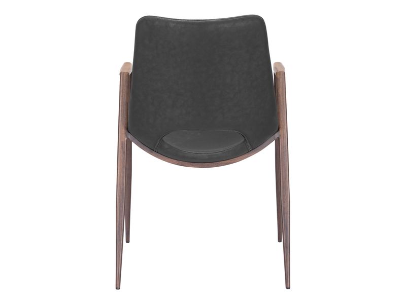 Desi Dining Chair Black & Walnut 5