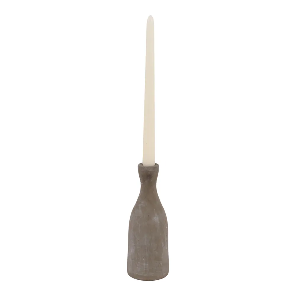PAXTONCLIFF GRAY CANDLE HOLDER 8 (IN)