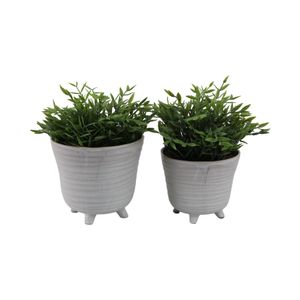 REXDALE SET OF 2 IVORY PLANTER 6 (IN) 3