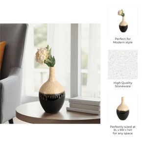 CARSONHAVEN WHITE VASE 14 (IN) 9