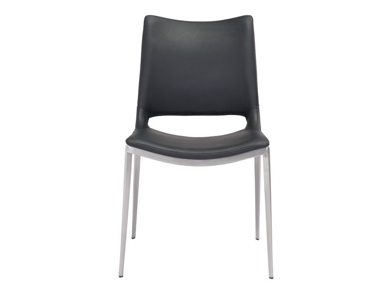 Ace Dining Chair Black & Silver 4