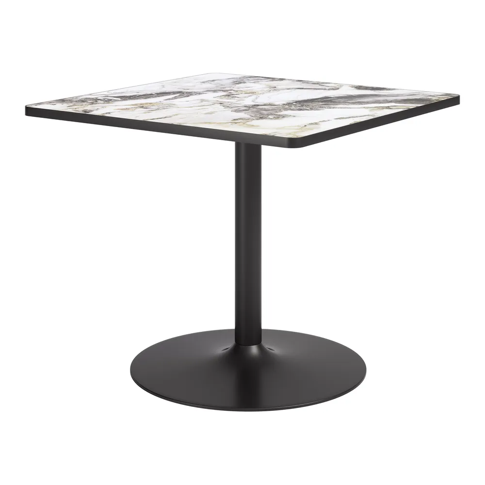 Caliza Dining Table Gray & Black