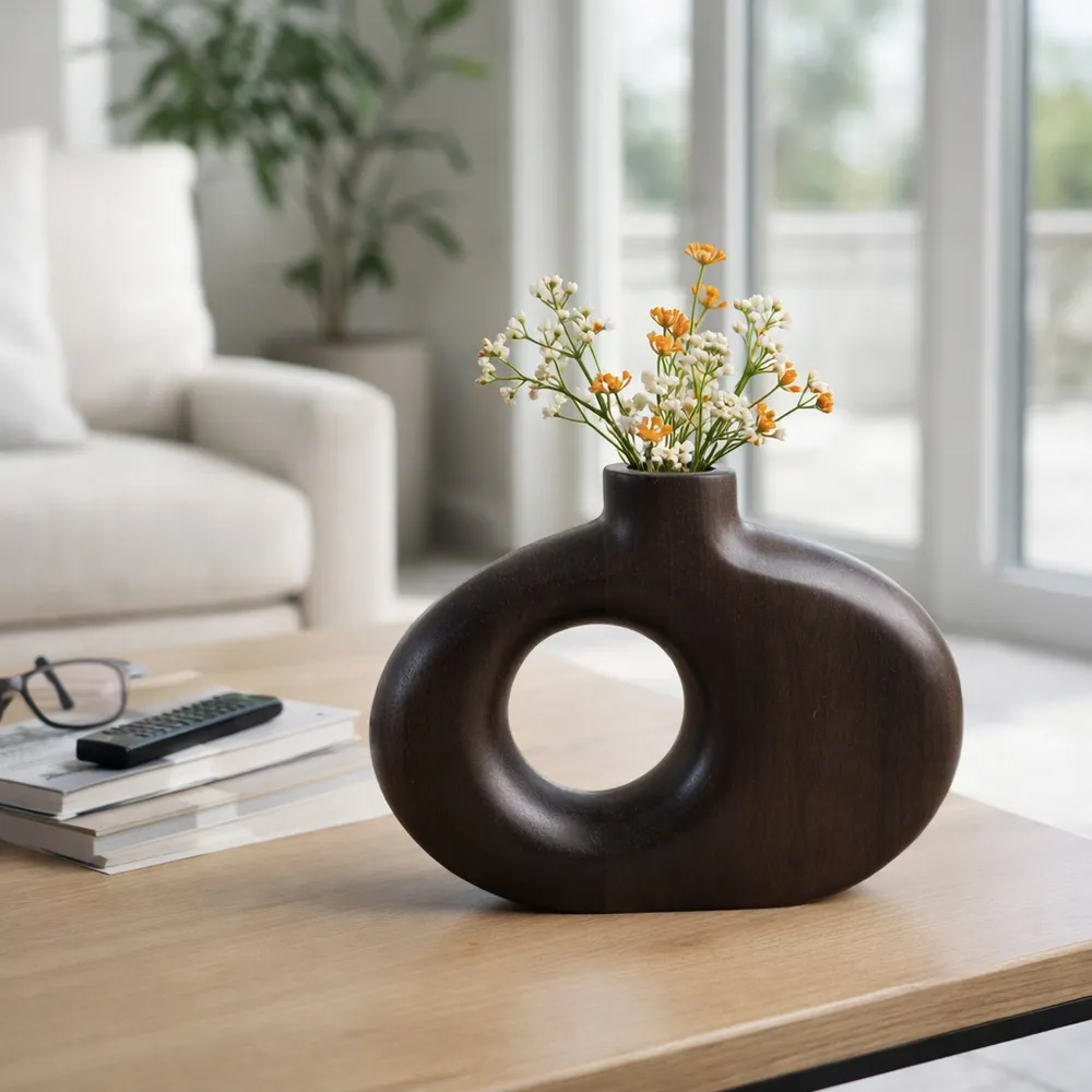 GRIFFINMOOR BROWN VASE 7 (IN)