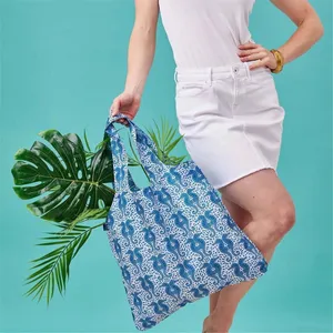 Seahorses blu Reusable Shopping Bag 7