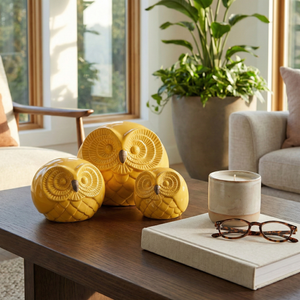 FOSTERWELL SET OF 3 YELLOW DECOR 6 (IN) 10