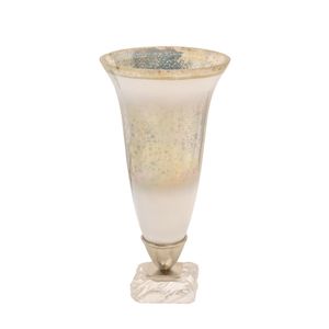DAMIENVIEW SILVER GLASS VASE 15 (IN) 3