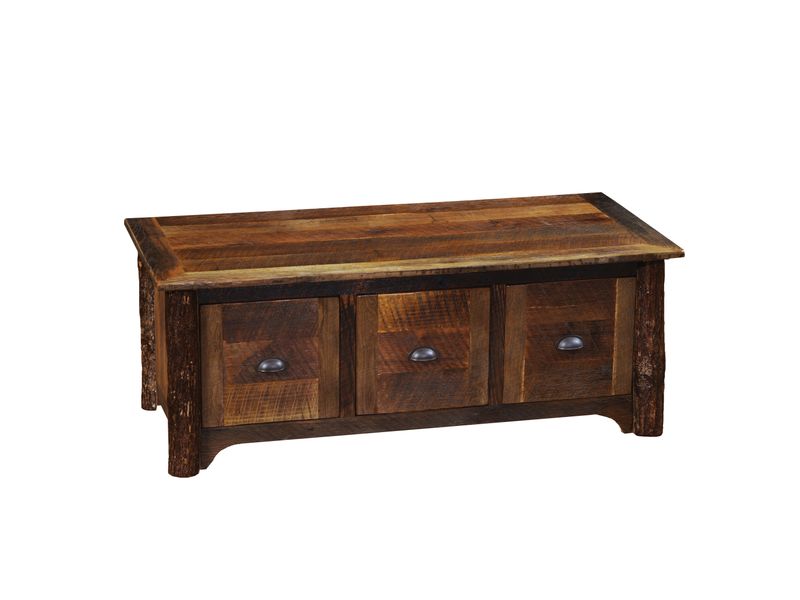 Appalachian Entry Bench with Three Drawers 1