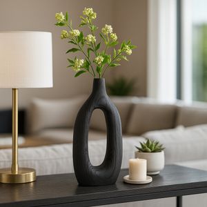 GRAYSONHAM BLACK VASE 14 (IN) 11