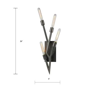 Freeform 26'' High 4-Light Sconce - Dark Graphite 2