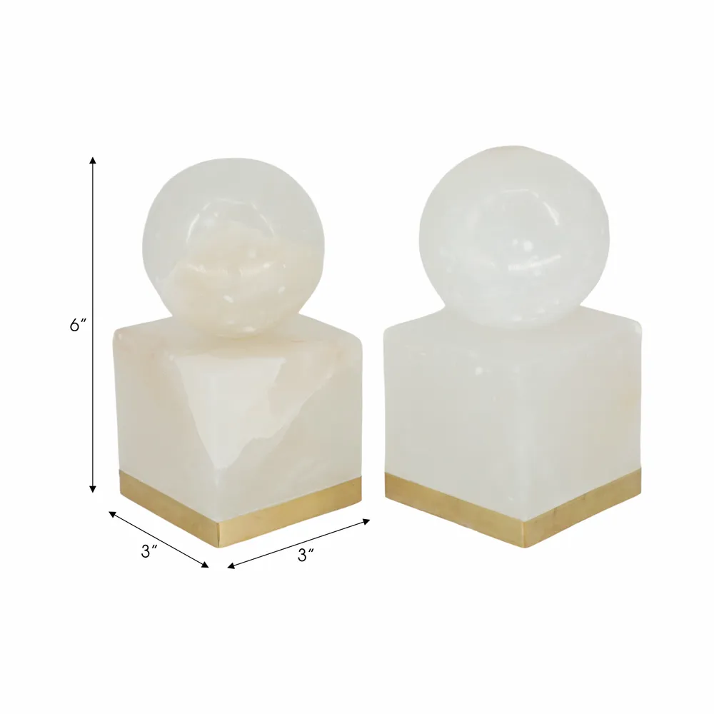 HEATHBURN SET OF 2 WHITE DECOR 6 (IN)