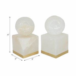 HEATHBURN SET OF 2 WHITE DECOR 6 (IN) 7