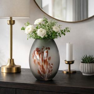 CARVERFIELD GRAY GLASS VASE 12 (IN) 12