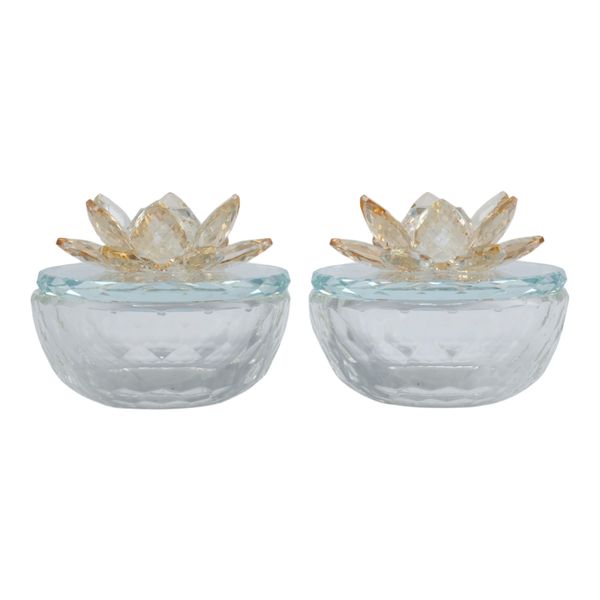 BAIRDCROSS SET OF 2 ORANGE BOXES 4 (IN)