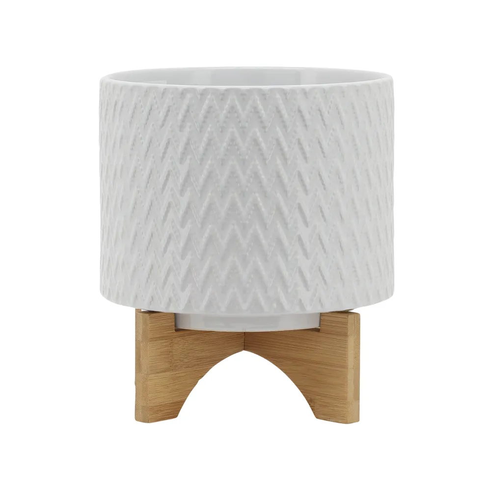 DOYLETON WHITE PLANTER 10 (IN)