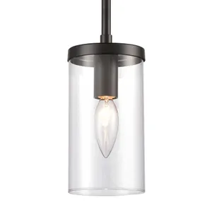 Oakland 4'' Wide 1-Light Mini Pendant - Black 4
