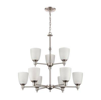Jackson 29'' Wide 9-Light Chandelier - Brushed Nickel