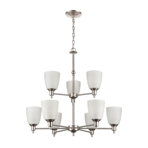Jackson 29'' Wide 9-Light Chandelier - Brushed Nickel