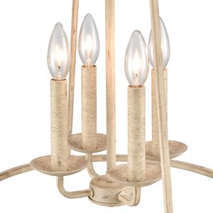 Ellisville 17.25'' Wide 4-Light Chandelier - Antique Cream 3