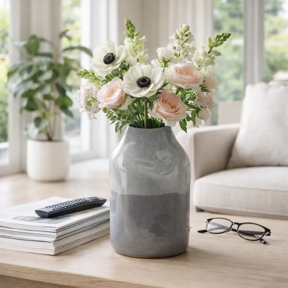 BRONSONLAND GRAY VASE 13 (IN)