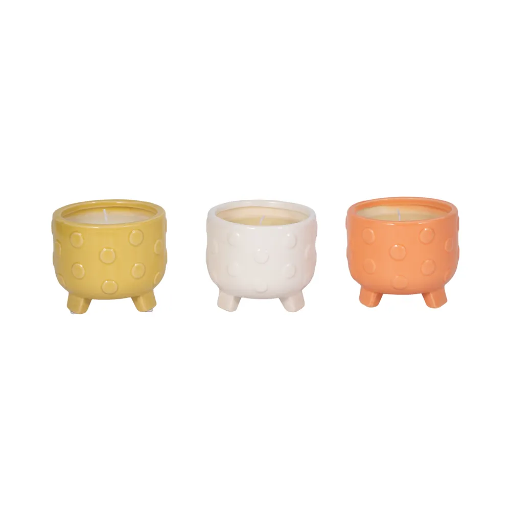 AIDENSHAW SET OF 3 BIG DOT CANDLE 5 (IN)