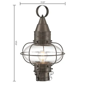 Classic Onion 17.5'' High 1-Light Outdoor Post Light - Bronze 2