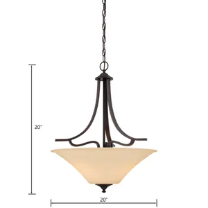 Treme 20'' Wide 3-Light Pendant - Espresso 2