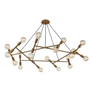 Guesting 54'' Wide 20-Light Chandelier - Antique Brass 1