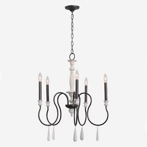 Brownell 24.5'' Wide 5-Light Chandelier - Anvil Iron 1