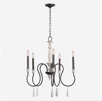 Brownell 24.5″ Wide 5-Light Chandelier - Anvil Iron