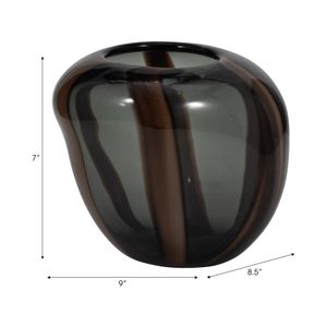 VALEBROOK BROWN GLASS VASE 7 (IN) 10