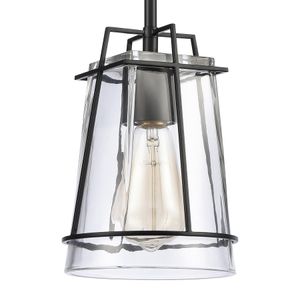 Square To Round 6'' Wide 1-Light Mini Pendant - Matte Black 4