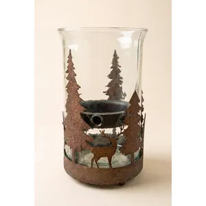 Metal Christmas Trees and Deer Cylinder Wrap 4