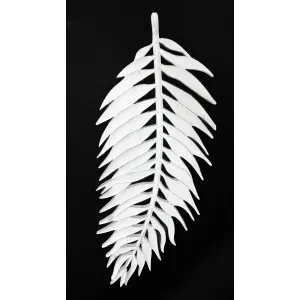 White Wooden Leaf 28.5x12in 1