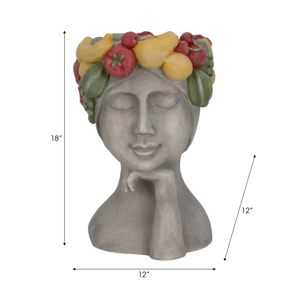 ARLOWLAND GRAY PLANTER 18 (IN)