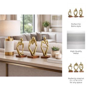 GRIFFINWIND SET OF 3 GOLD DECOR 9 (IN) 10
