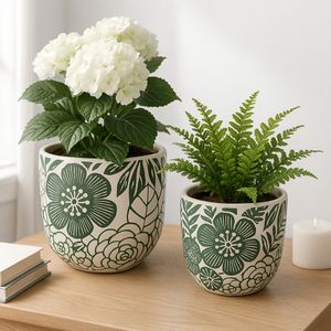 KAYEFORD SET OF 2 WHITE PLANTER 8 (IN) 11